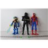 Image 1 : (3) Action Figures - Spiderman, Clone Trooper, Mega Man