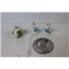 Image 5 : Noritake Dainty Dish (Chipped) - (2) Candle Holders (Japan w/Chips) - Tea Cup w/Saucers (chipped) - 