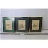 Image 1 : (3) Signed Framed Drawing Prints