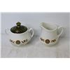 Image 4 : Wedgewood Gold Medallion Set - Sugar Bowl - Creamer - Salt & Pepper Shakers
