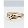 Image 2 : STERLING SILVER YELLOW & PINK GOLD TONE PLATED HEART RING, W/A $855.00, SIZE 8.75