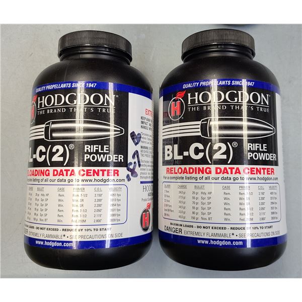 C2 Powder Hodgdon BL-C (2) Rifle Powder - 2 Bottles - 1 at 1 lb 1 at 0.8 lb