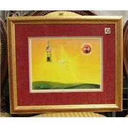 "Coke Sun" Limited Edition, 121/2000 by Colossal Pictures Frame Size 18" x 22" valued at $300