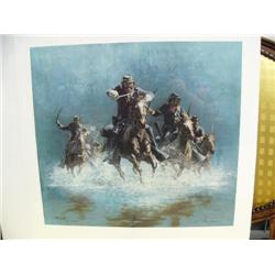 Signed and Numbered Print Image Size 17" x 18" 1267/2250 by McCarthy"Sabre Charge"