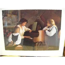 Signed and Numbered Print Image Size 17 1/2" x 23 1/2" 4364/466 "The Piano Lesson"  1994