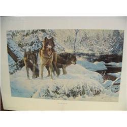Signed and Numbered Print Image Size  16 1/2" x 27" by Richard Luce "Warriors of the North Woods" 44