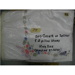Bed Cover or Topsheet with 2 Pillow Shams, King Size