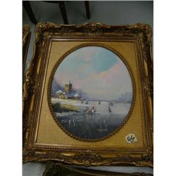 Original Oil Signed Tolden? Dutch Skating Scene