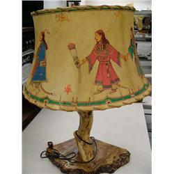 Hide Lampshade signed by G.T. with a Hand, Fabulous Quality