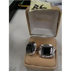 Hematite cuff links - (74)