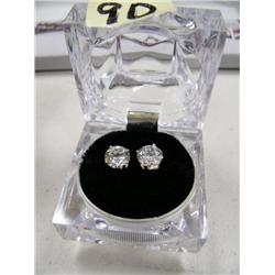 1 ct plus CZ stud earrings - (74)