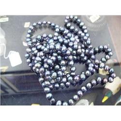 Black Fresh water Pearls - 64"  (1)