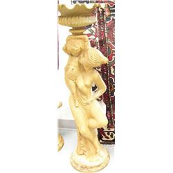 37 1/2" Cast Iron Mother and Child Brown