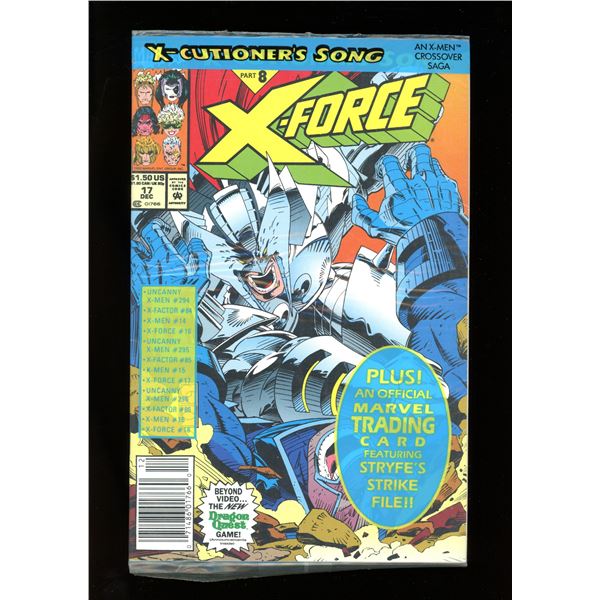 Marvel X-Force #17 Factory Sealed With Trading Card