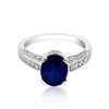 Image 1 : 2.37CT NATURAL CEYLON BLUE SAPPHIRE 14K WHITE GOLD RING