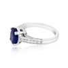 Image 2 : 2.37CT NATURAL CEYLON BLUE SAPPHIRE 14K WHITE GOLD RING