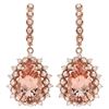 Image 1 : 12.06ct Morganite 14 K Rose Gold Earrings