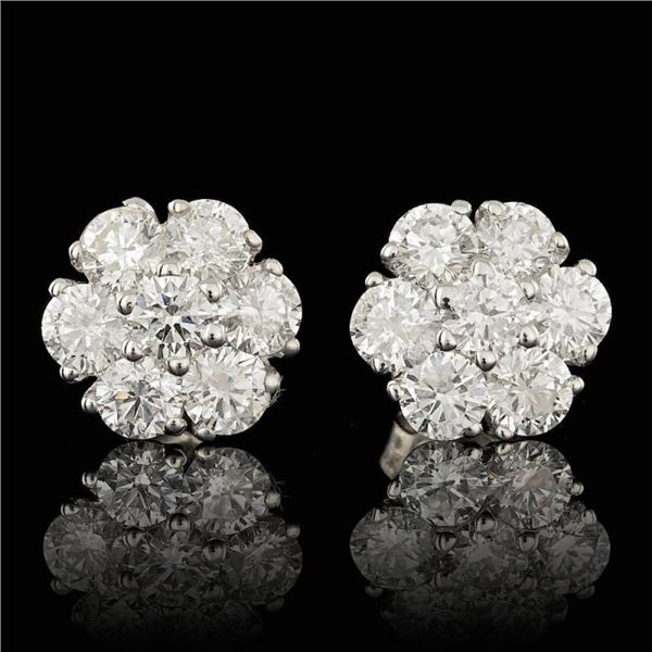 14k White Gold 2.50ct Diamond Earrings