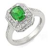 Image 1 : 1.35ct Tsavorite 14 K White  Gold Ring