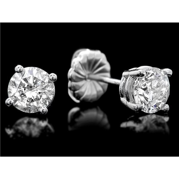 14k White Gold 1.60ct Diamond Earrings