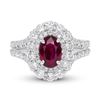 Image 1 : 1.51ct NATURAL Ruby 18K White Gold Ring