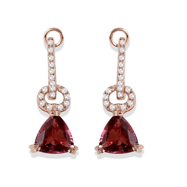 1.78ct Pink Tourmaline 14 K Rose Gold Earrings