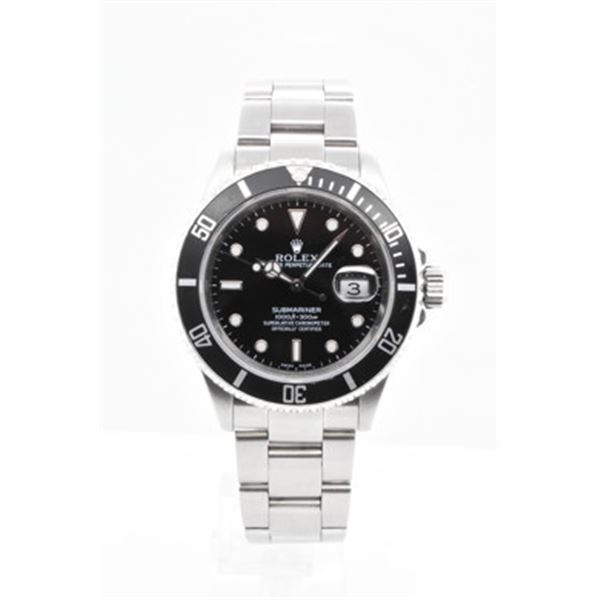 Pre-owned ROLEX SUB Model #16610 S/S 40MM