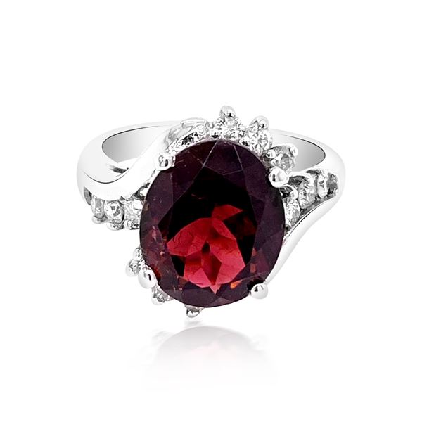 4.56CT NATURAL TOURMALINE 14K WHITE GOLD RING