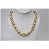 Image 1 : 12-14mm Golden Drop/Baroque Necklace with Gold Clasp