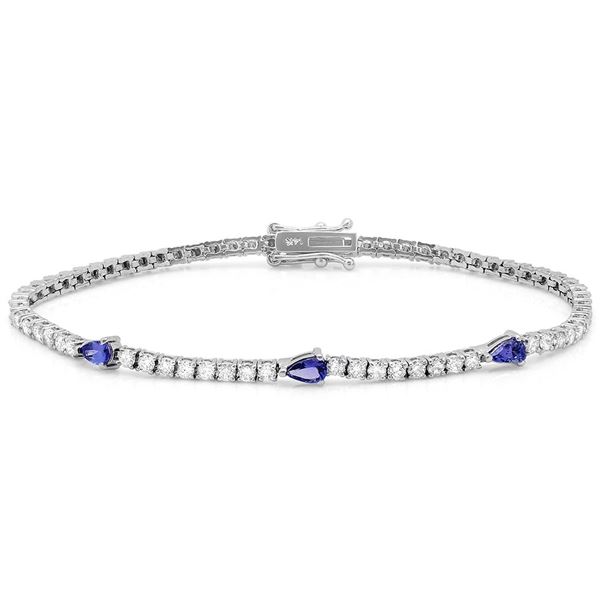 0.55ct Tanzanite 14 K White Gold Bracelets