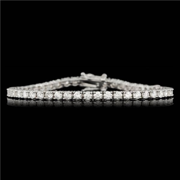 14k White Gold 4.80ct Diamond Bracelet