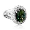 Image 2 : 6.04CT NATURAL CEYLON GREEN SAPPHIRE 14K W/G RING