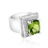 Image 2 : 3.80CT NATURAL BURMA PERIDOT 14K W/G RING