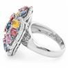 Image 2 : 4.85ct Multicolor 14 K White  Gold Ring