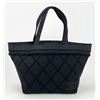 Image 1 : Chanel Black Canvas Raw Edge Tote Bag