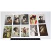 Image 1 : *UNCLAIMED* 10 VINTAGE 1900'S WOMEN LADIES POST CARDS ART