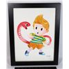 Image 1 : BRAD GOSS WATERCOLOR LUCAS FROM EARTHBOUND FRAMED ART 18X14"