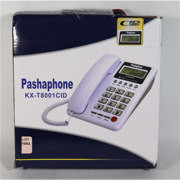 OPEN BOX: PASHAPHONE CALLER ID CORDED PHONE