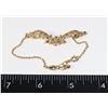 Image 1 : GOLD TONE FLOWER DESIGN BRACELET RHINESTONE