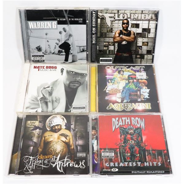 LOT OF 6 VARIOUS RAP CDS