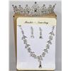 Image 1 : NEW SILVER TONE CLEAR RHINESTONE BRIDAL CROWN,