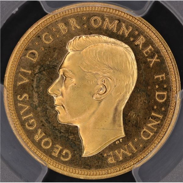 GREAT BRITAIN. Sovereign, 1937. London Mint. George VI. NGC PROOF-65 CAM.