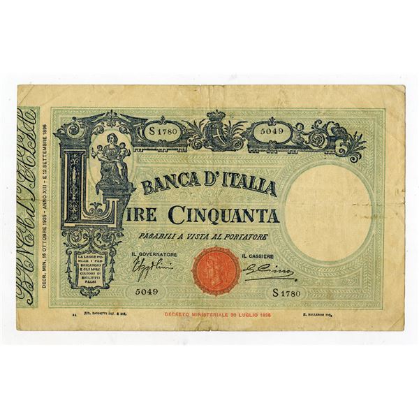 Banca d'Italia, 1935, Issued Banknote