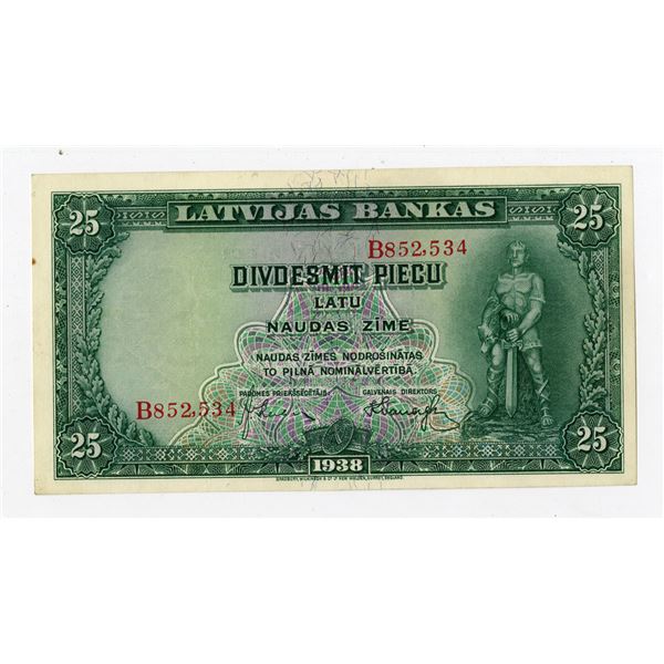 Bank of Latvia, 1938, Issued Banknote