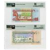 Image 2 : Qatar Monetary Agency, ND (ca.1980), Issued Banknote Pair