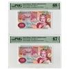 Image 1 : Government of St. Helena, 2012, Sequential Pair of Issued Banknotes Including the "Top Pop"