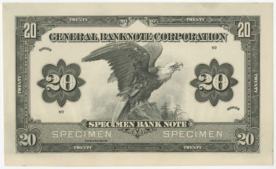 Notes Image Corp General Banknote Corporation, ND (ca.1910-20's) Proof Specimen ...