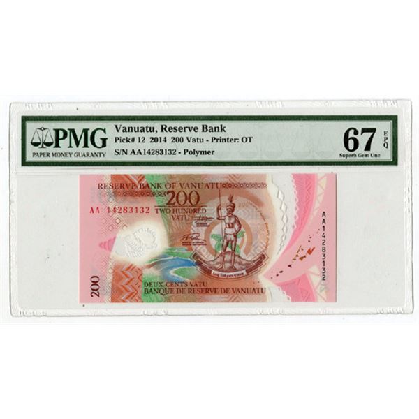 Reserve Bank of Vanuatu, 2014, Issued Banknote