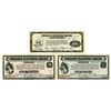 Image 1 : Chicago Clearing House. 1933. Lot of 3 Issued Depression Scrip Notes with Matching Serial #'s 493.