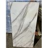 Image 2 : VINYL PLANK CLICK TOGETHER FLOORING - CARRARA MARBLE STYLE - 12" X 24" - 21.74 SQ FT PER BOX X 24